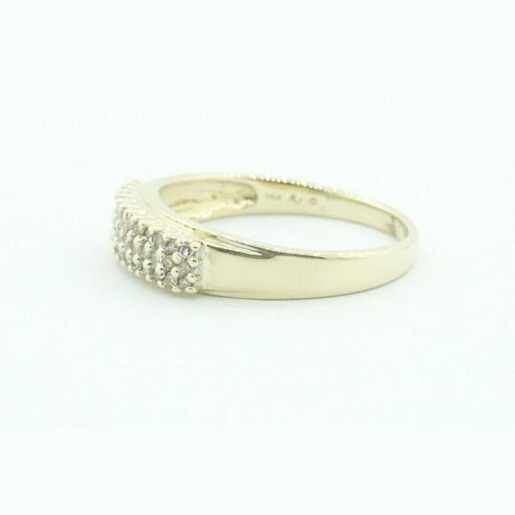 Estate Yellow Gold Diamond Wedding Band Ring .55 ctw Fine Je